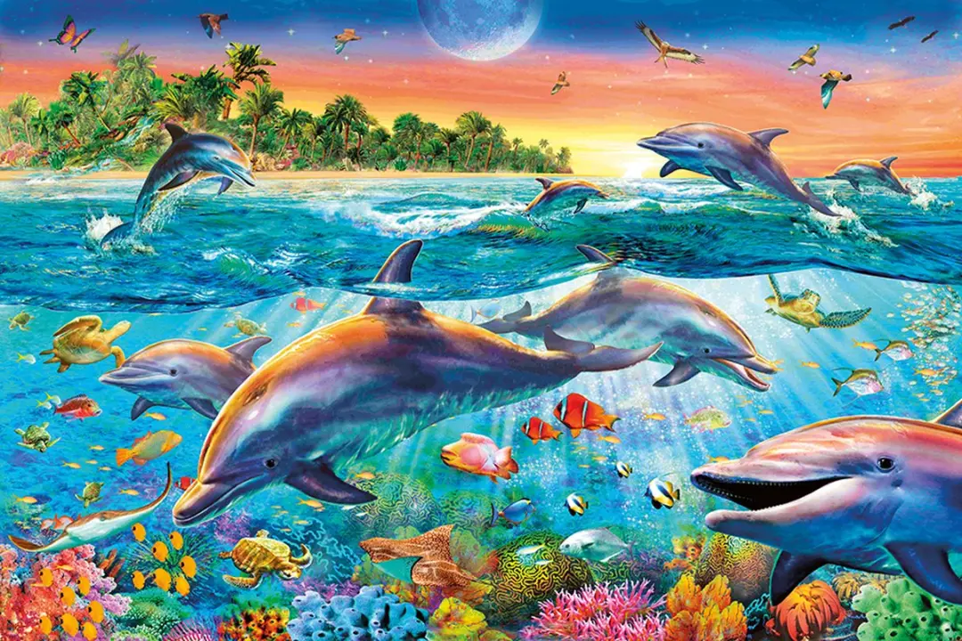 Clementoni Dolphin Paradise Legpuzzel 500 Stuks - Multicolor