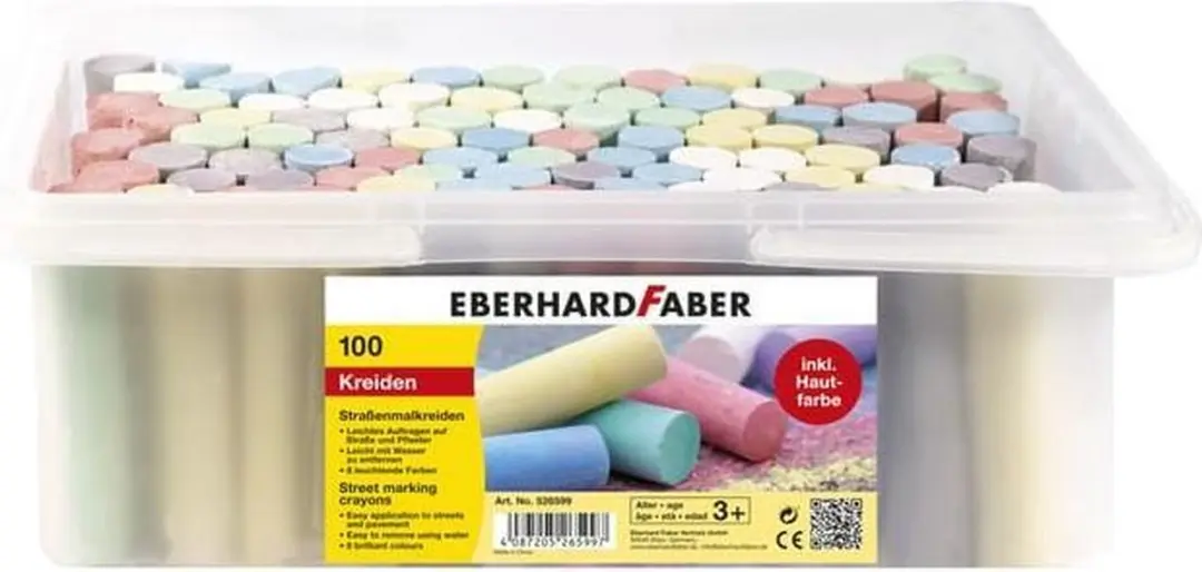 Eberhard Faber Stoepkrijt EF-526599 - 100 Stuks Multicolor