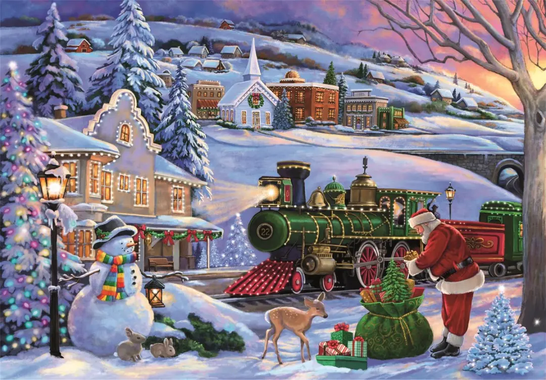 Clementoni Kersttrein Puzzel 500 Stuks - Multikleur