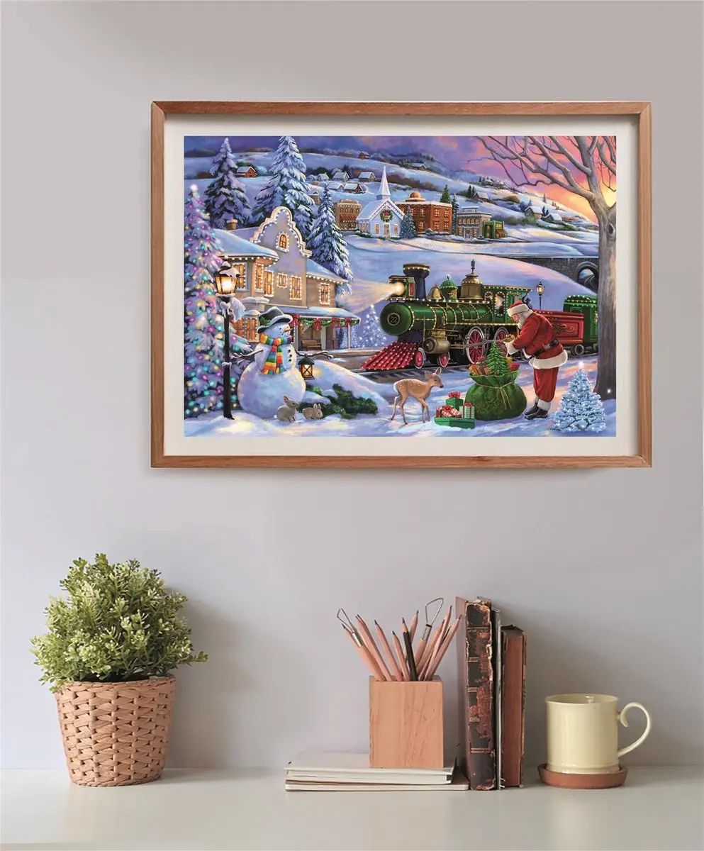 Clementoni Kersttrein Puzzel 500 Stuks - Multikleur
