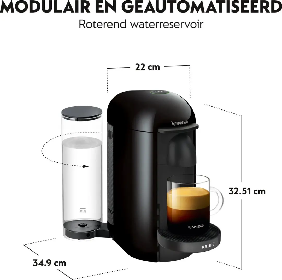 Krups Vertuo+ XN9038 Koffiezetapparaat - 1260W - Zwart