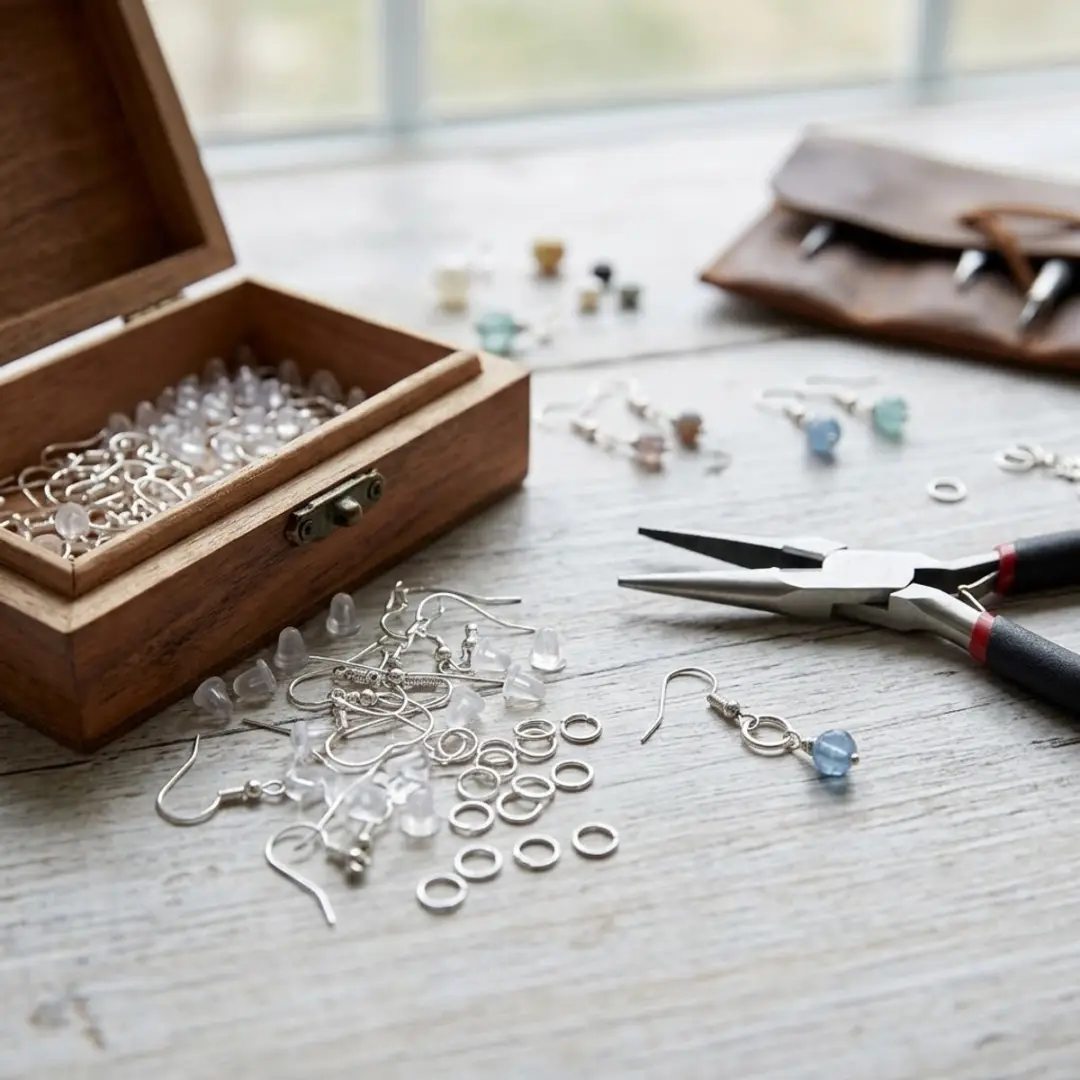 NUVEX Zilverkleurige Oorbellen DIY Set - 300 Stuks