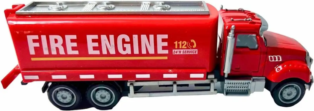 YJ Toys Brandweerwagen Set 3x - 16,5cm - Rood