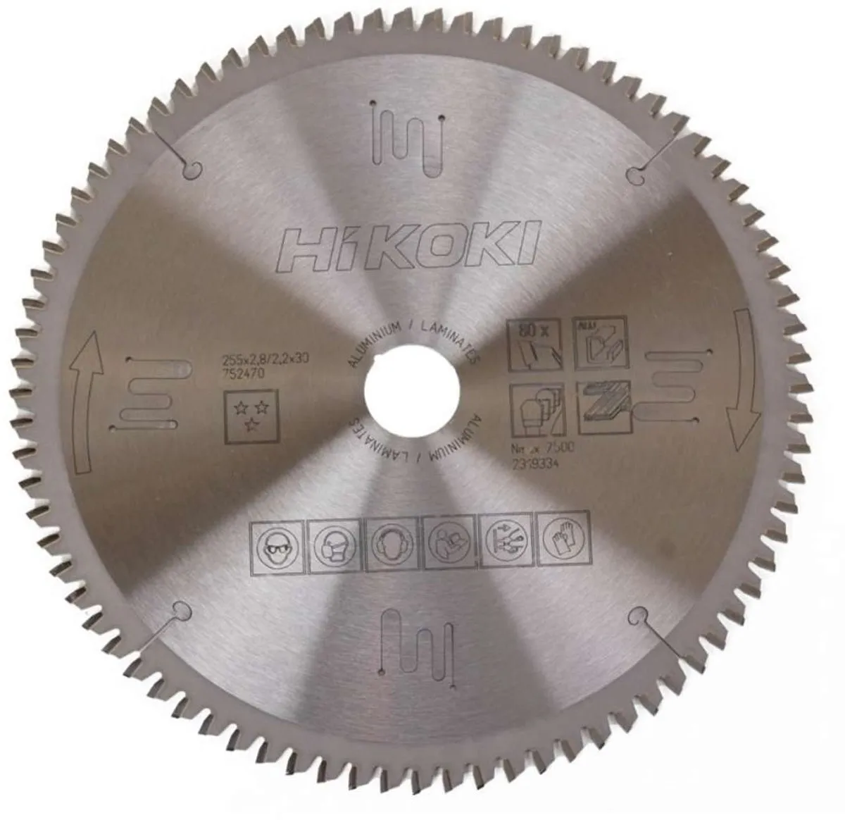 Hikoki Zaagblad Aluminium 255mm 80T - 30mm As