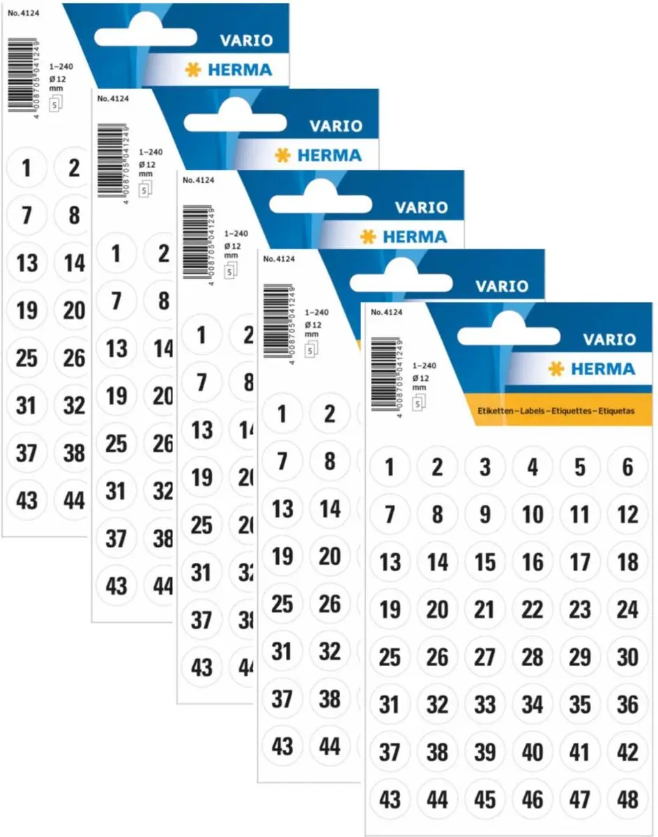 Herma Stickervel Cijfers 0-240