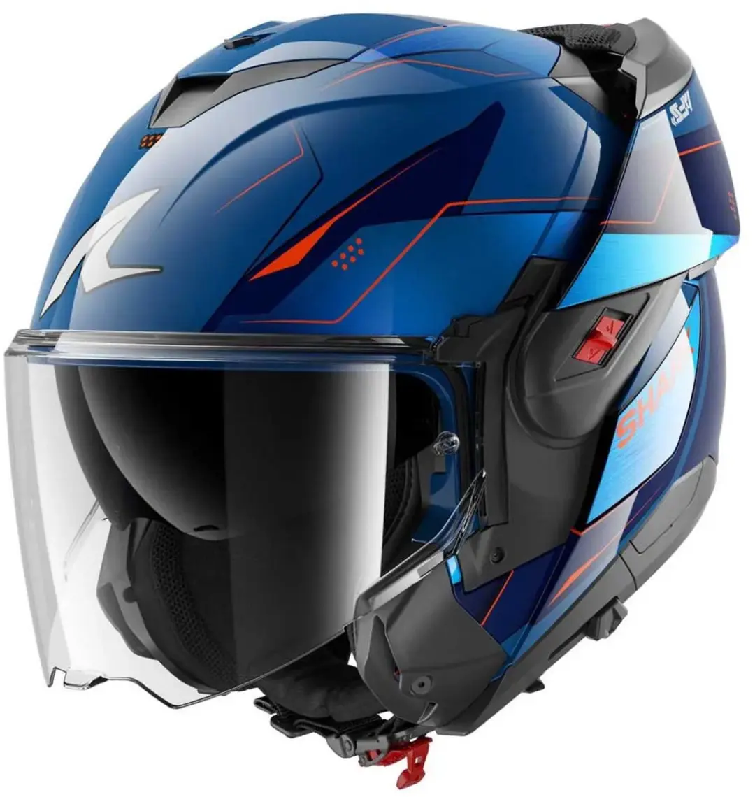 Shark Oxo Mekarium ECE Modulaire Helm - L - Blauw