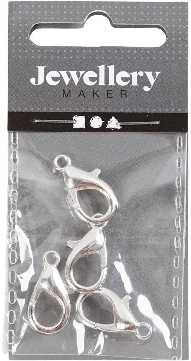 Creativ Company Creotime Karabijnsluiting 18mm - Zilver - 4 Stuks