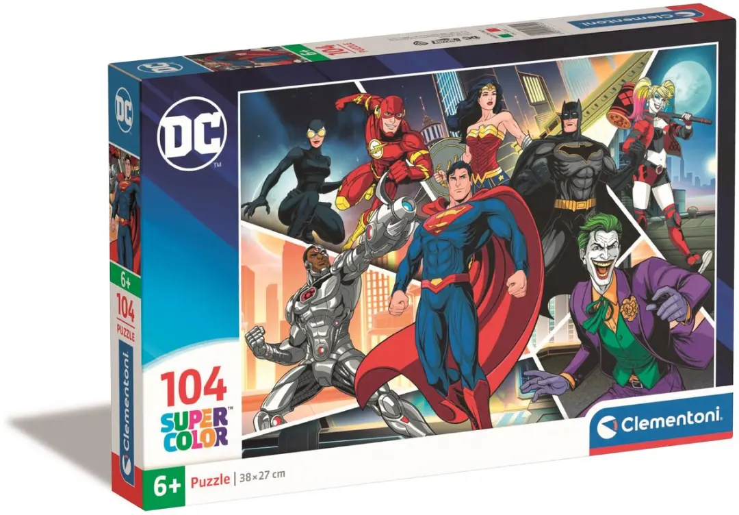 Clementoni DC Comics Kinderpuzzel 104 Stukjes