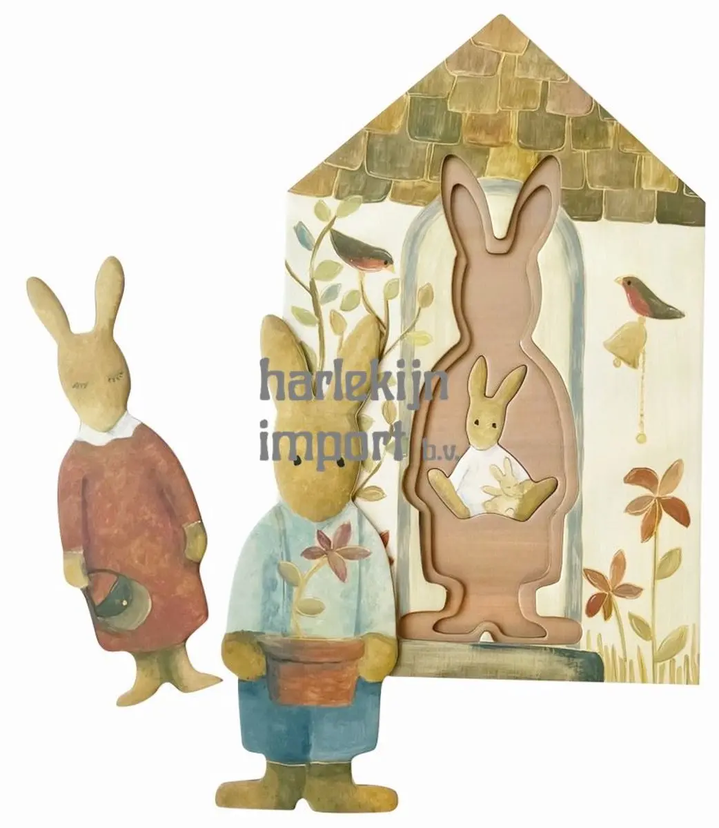 Egmont Toys Puzzel Konijn ET570039 - 3-delig - Meerkleurig