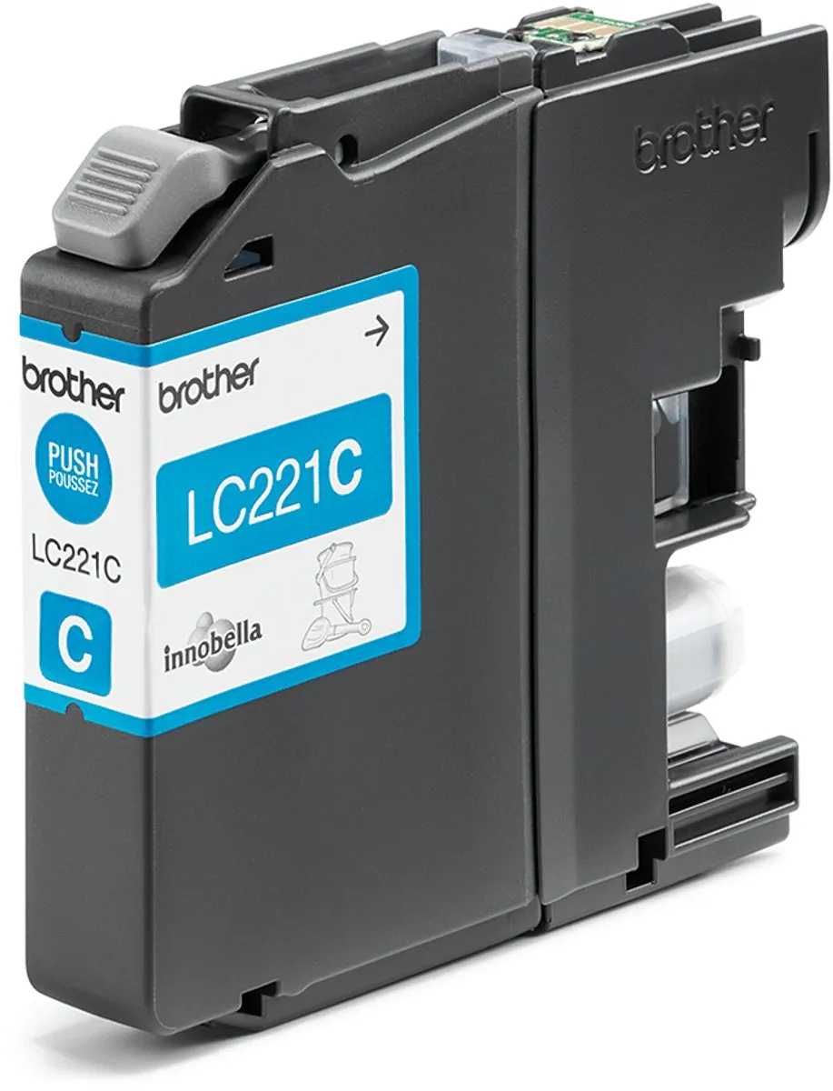 Brother LC221C Inktcartridge Cyaan - 260 Pagina's