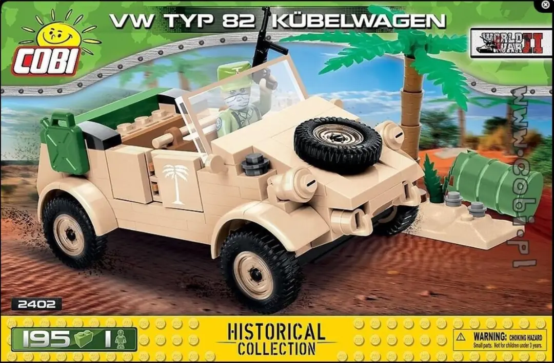 Cobi VW-82 Kubelwagen Bouwpakket - 195 Onderdelen - Beige