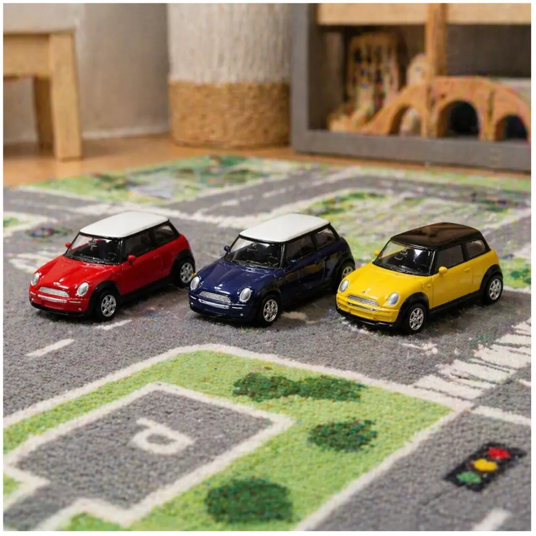 Goki Mini Cooper Modelauto - Blauw - 1:60 - 7cm - Metaal