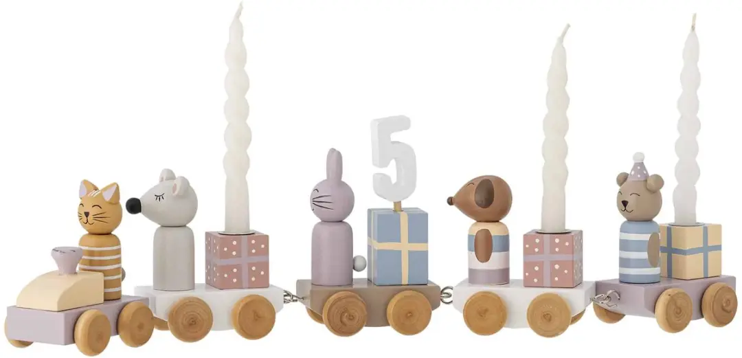 Bloomingville Verjaardagsdecoratie Trein Junaid - Roze - afbeelding 6 van 6