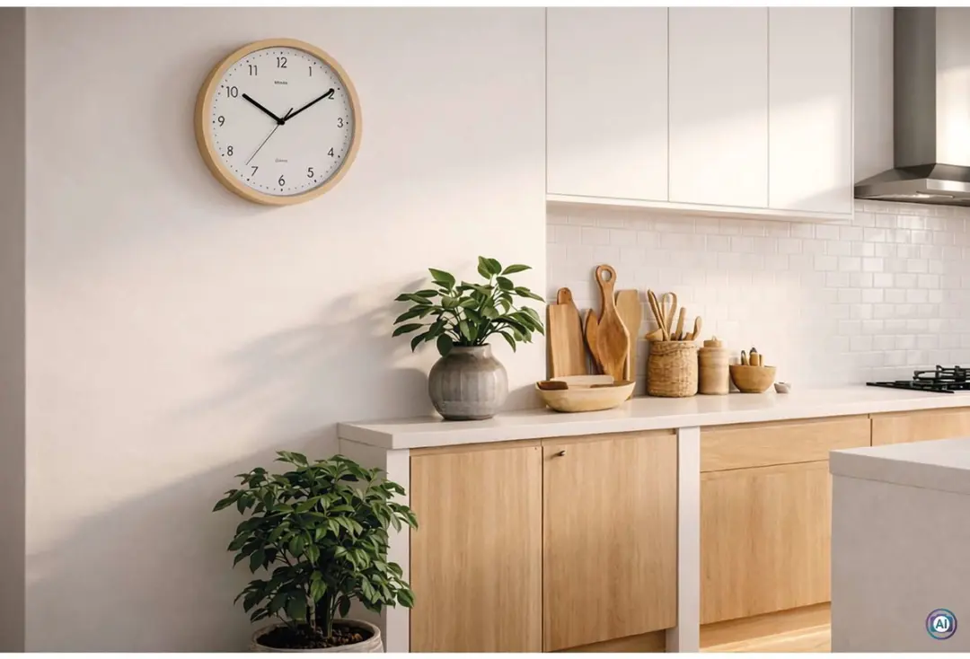 MAUL Wandklok MAULgrain Ø 31cm - Hout