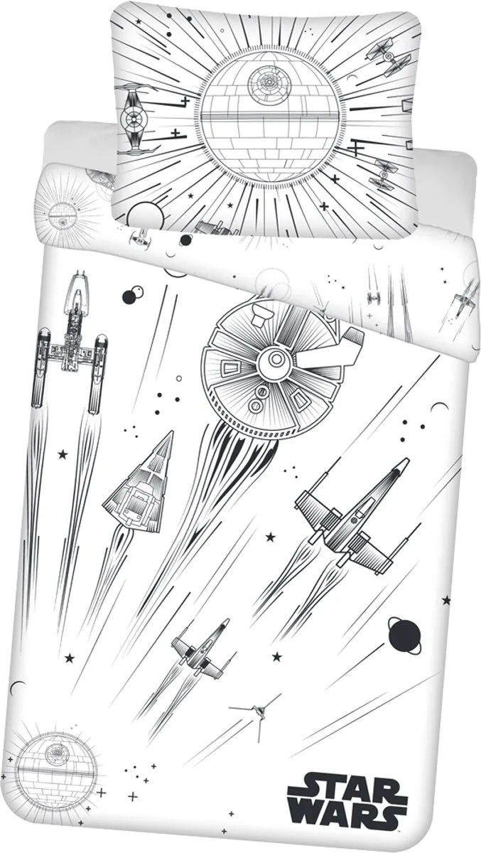 Star Wars Death Star Dekbedovertrek 140x200cm - Multicolor