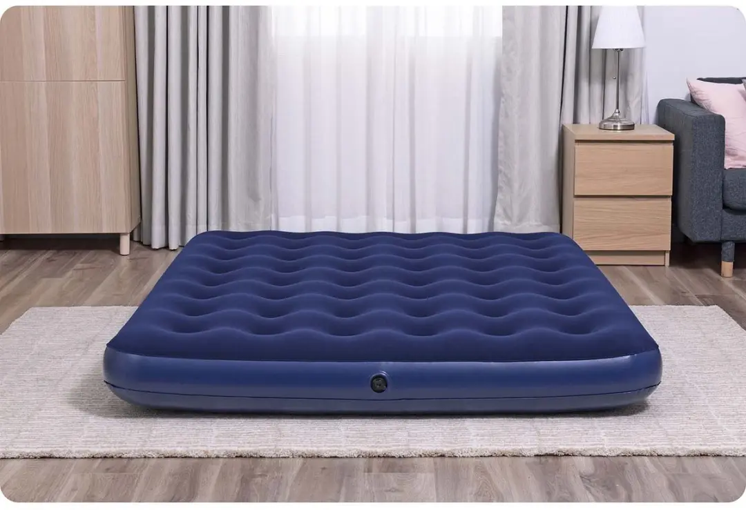 Bestway Luchtbed 203x152x22cm Blauw - Dubbels - Met handpomp