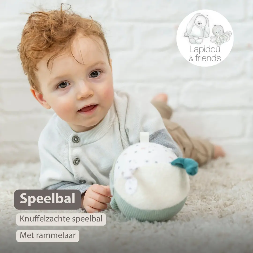 Nattou Lapidou Knuffel Activiteitenbal 15cm - Lindegroen
