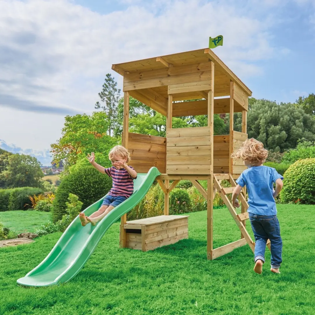 TP Toys Cimes Blokhut met FSC Houten Glijbaan