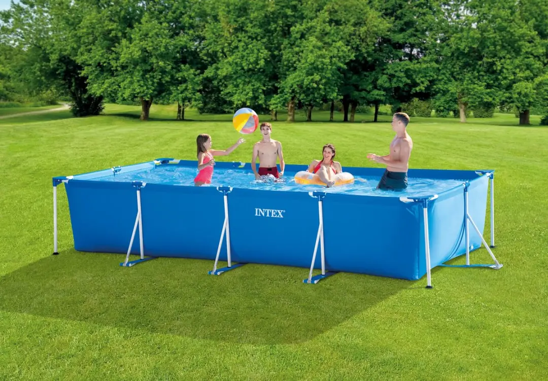 Intex Rechthoekig Opzetzwembad 28274 - 450x220x84cm - 10-delige set - Wit/Blauw - afbeelding 4 van 6