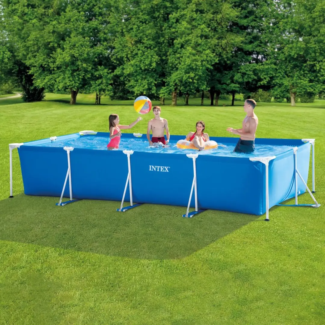 Intex Rechthoekig Opzetzwembad 28274 - 450x220x84cm - 10-delige set - Wit/Blauw - afbeelding 5 van 6