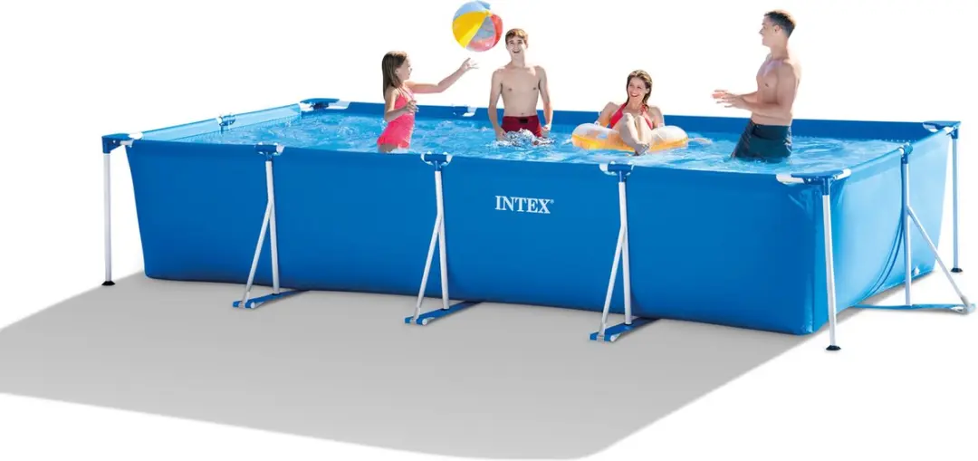 Intex Rechthoekig Opzetzwembad 28274 - 450x220x84cm - 10-delige set - Wit/Blauw - afbeelding 3 van 6
