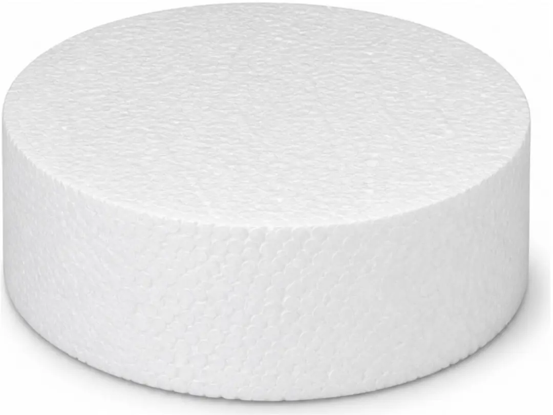 Bellatio Design Piepschuim Cirkel 6 Stuks - D12,5 x 4cm Wit