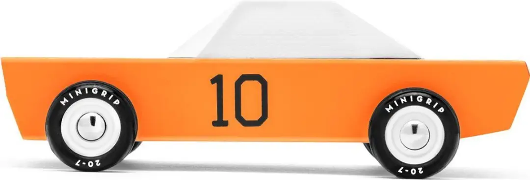 Candylab Houten Design Speelgoedauto Mini Race Set - Oranje/ Groen