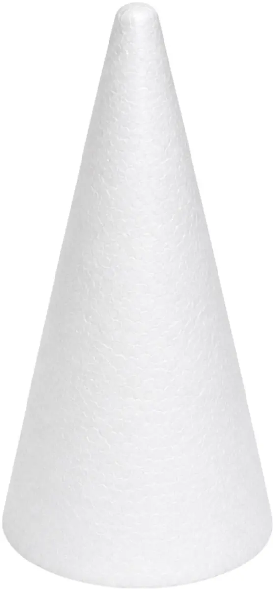 Bellatio Design Piepschuim Kegels 3 Stuks - H26 x D12,5cm Wit