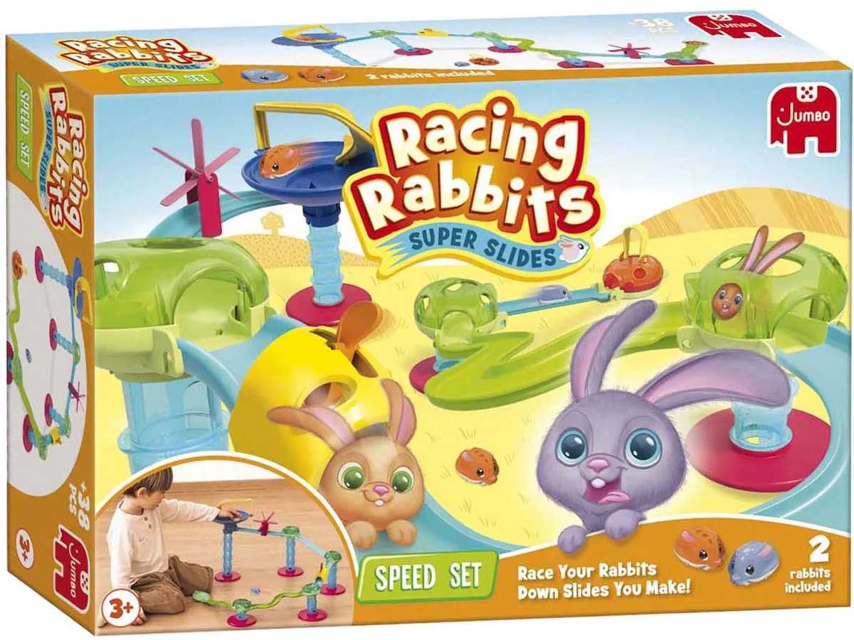 Jumbo Racing Rabbits Speed Set Knikkerbaan - 2 Stuks - Multicolor