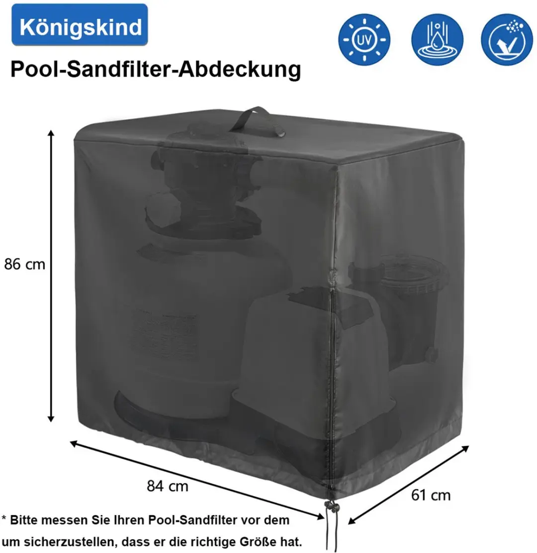 Intex Zwembadafdekking 84x61x86cm - Zwart - afbeelding 6 van 6