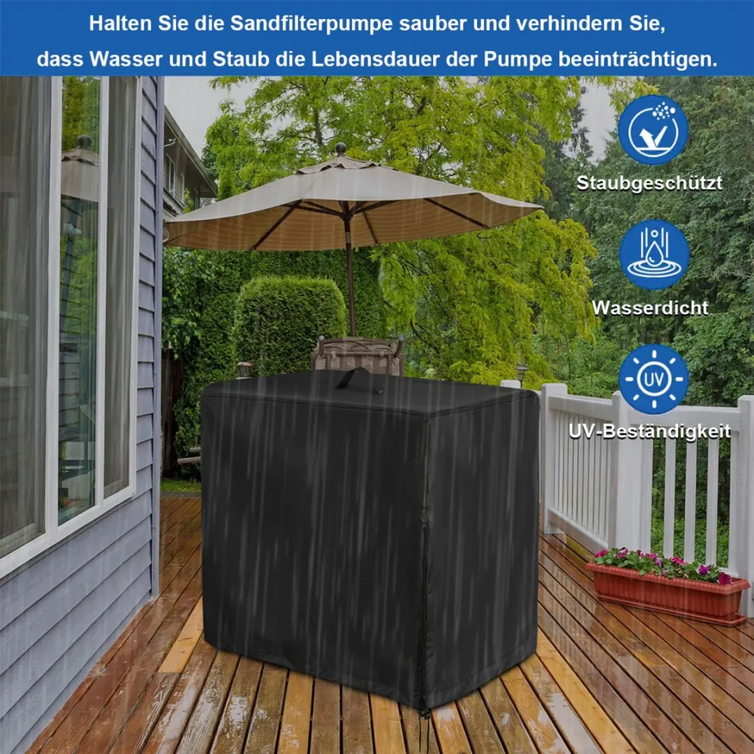 Intex Zwembadafdekking 84x61x86cm - Zwart
