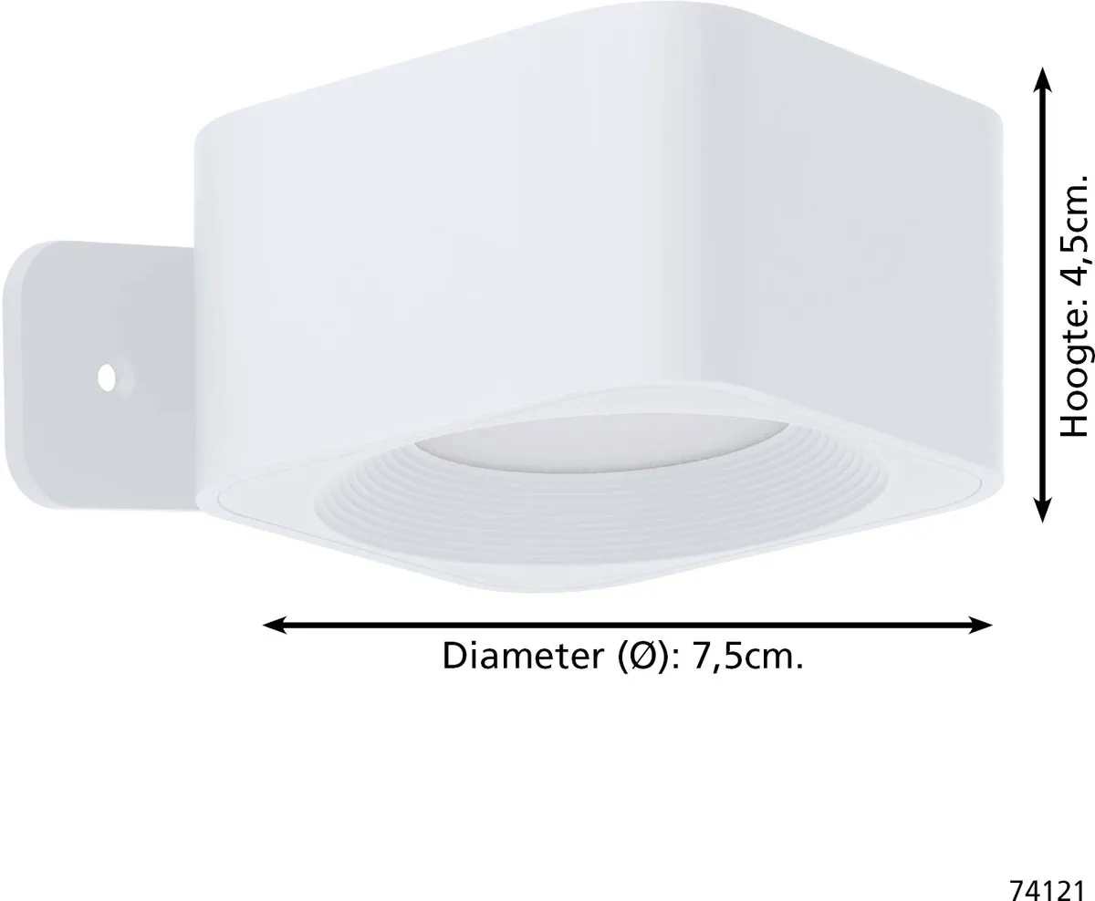 Eglo Muraglie Wandlamp - Oplaadbaar 24u - Instelbaar wit licht - 1x Accu - afbeelding 6 van 6