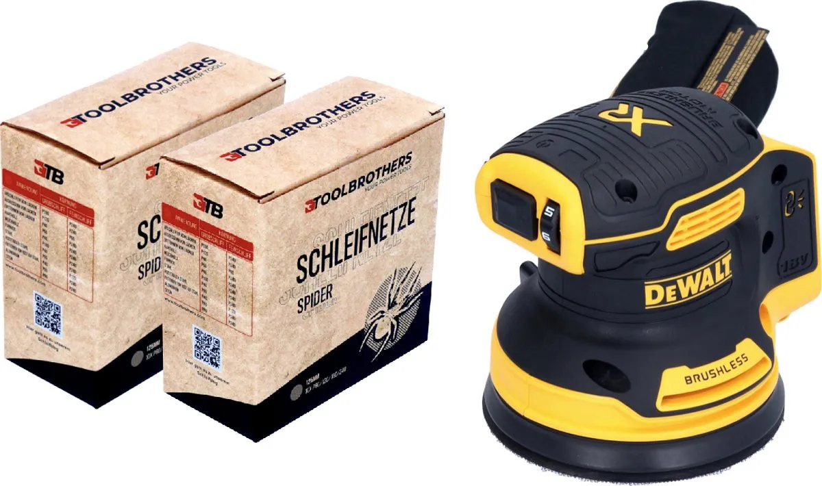 DeWalt DCW210 Excentrische Schuurmachine 125mm - Borstelloos