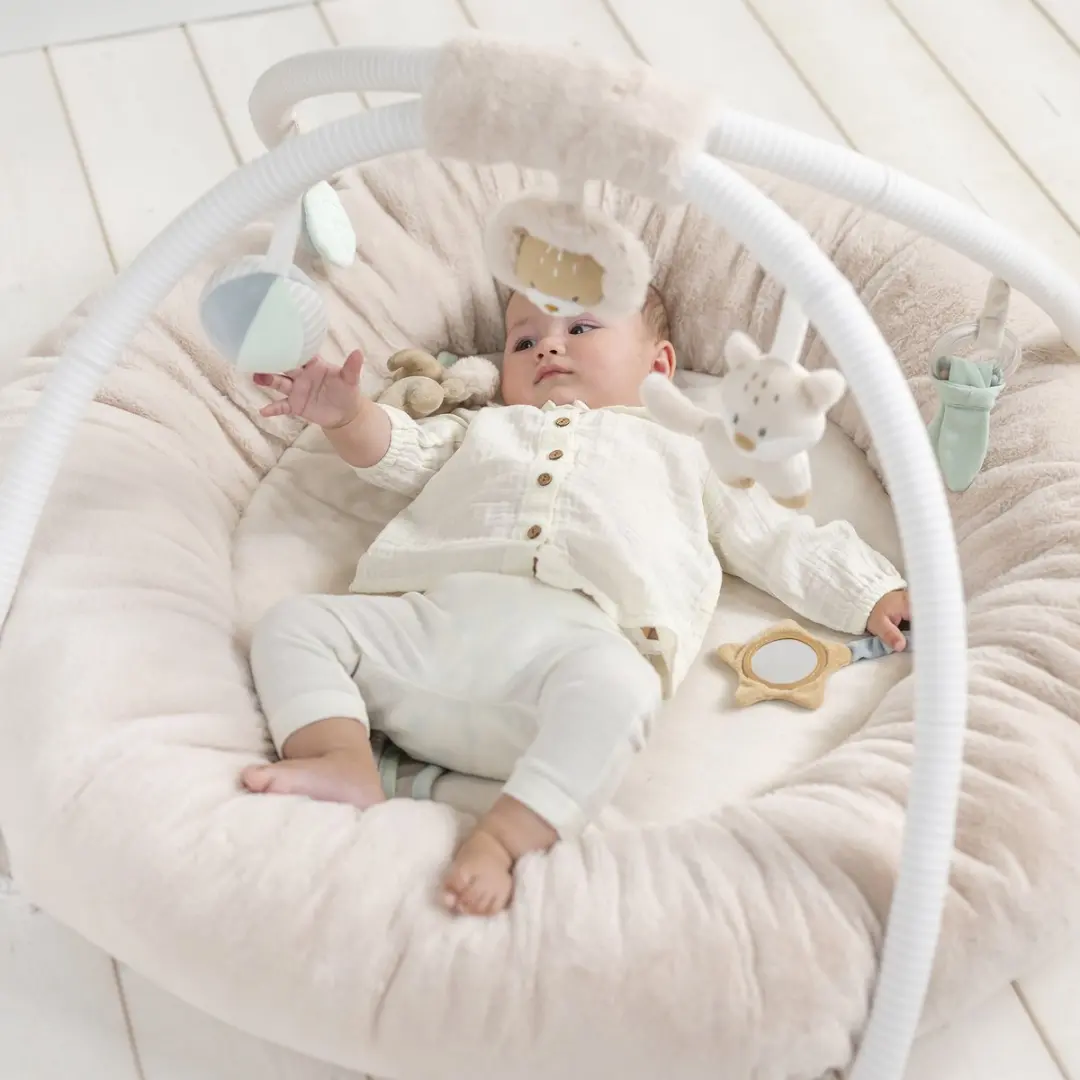 Nattou FLO Ernest & Oli Speeltapijt Beige - 91 cm