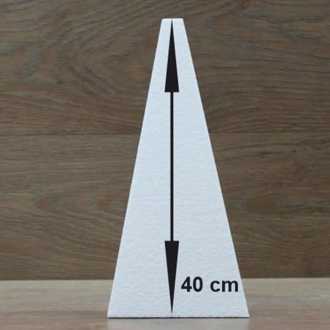 Bellatio Design Piepschuim Piramide 2x - H40 x D17cm - Wit