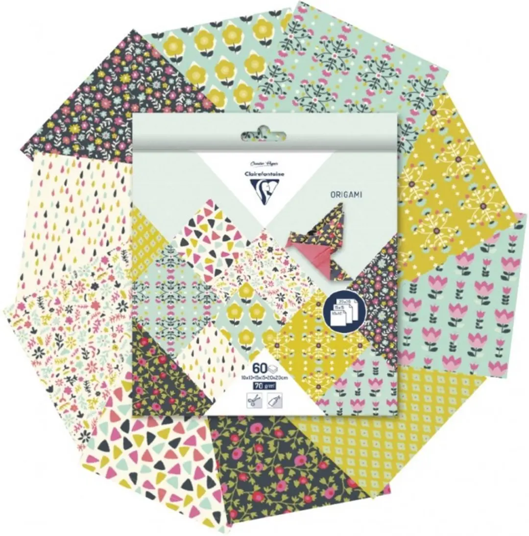 Clairefontaine Origamipapier 60 Stuks - Meerkleurig
