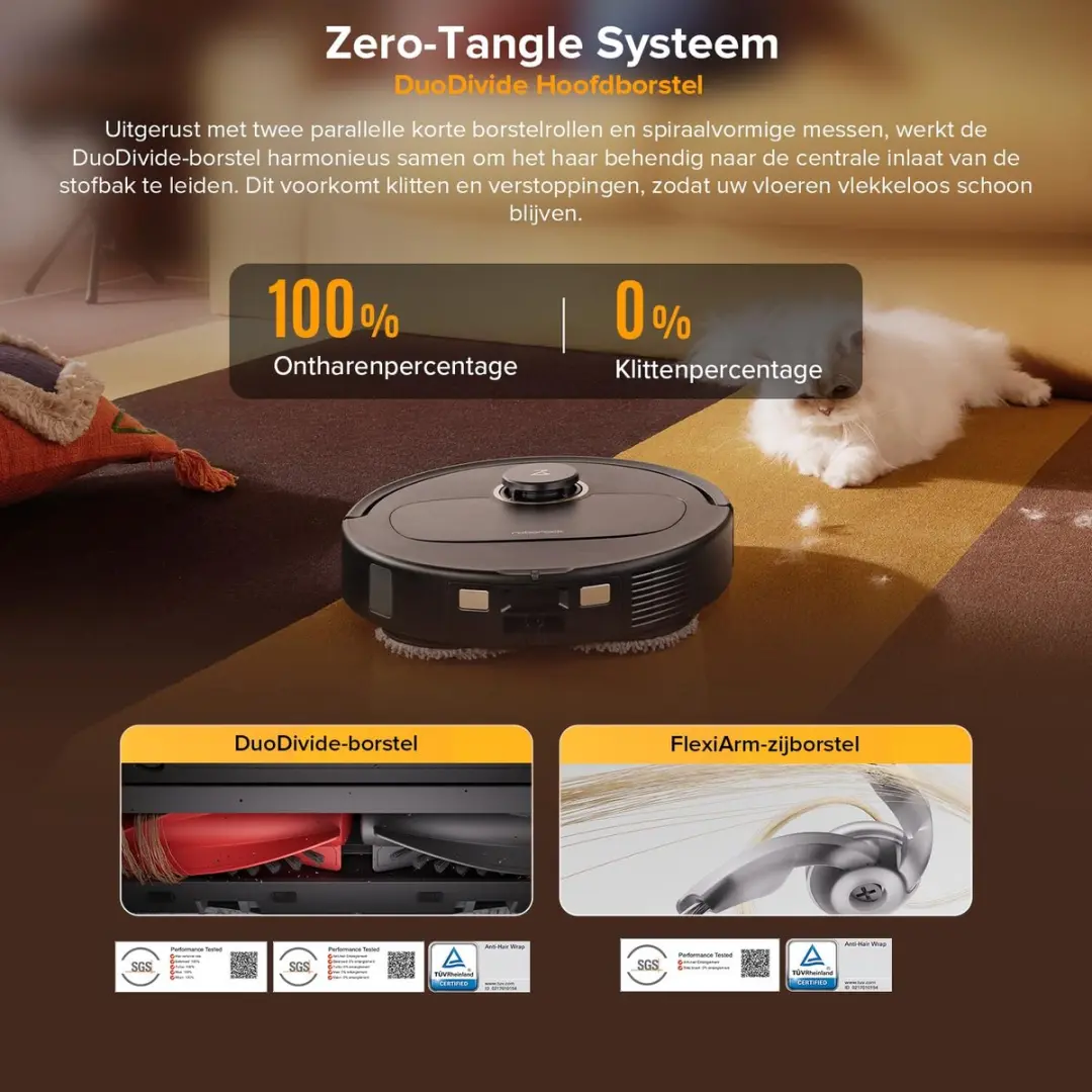 Roborock Qrevo S5V Robotstofzuiger - 12000Pa - Zwart