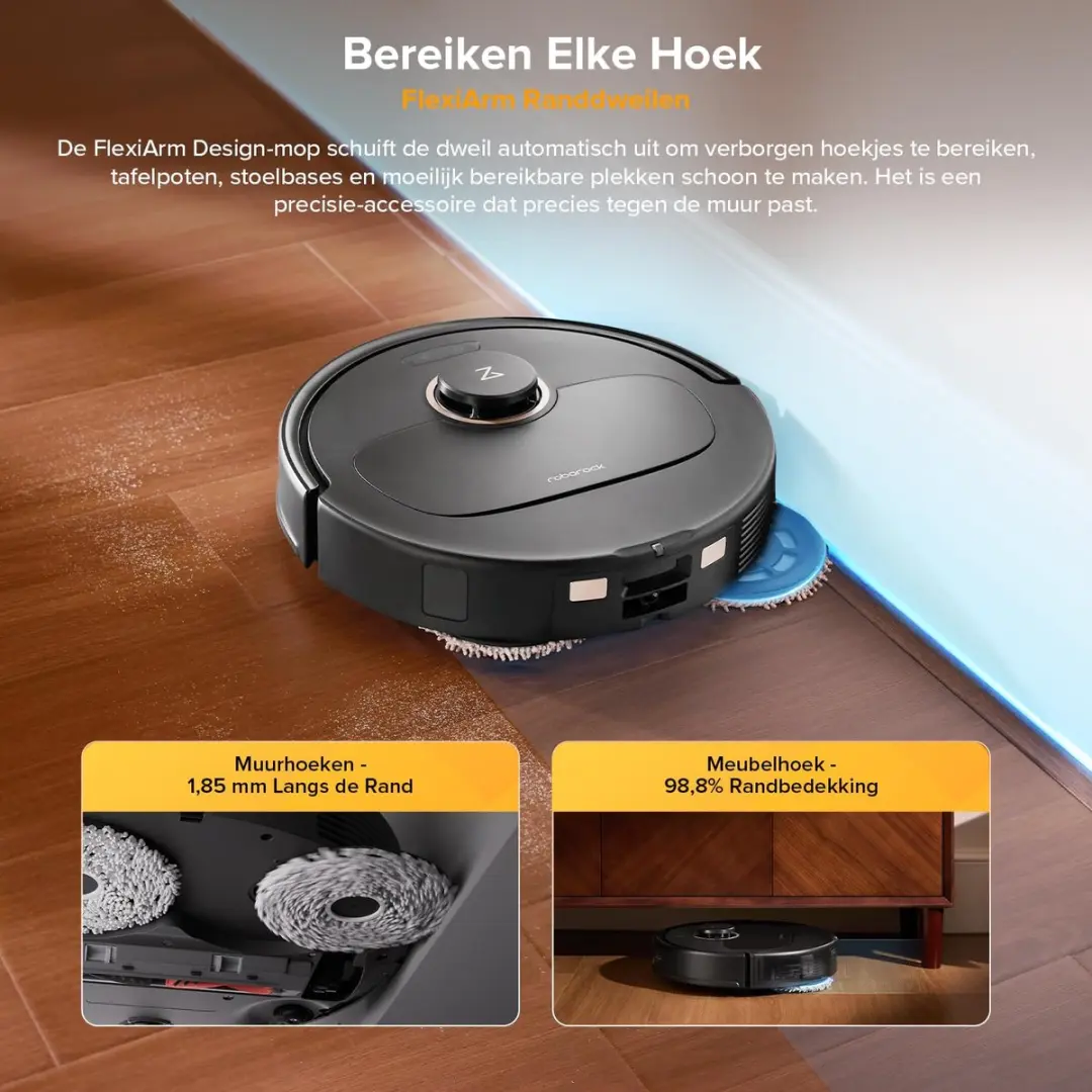 Roborock Qrevo S5V Robotstofzuiger - 12000Pa - Zwart - afbeelding 6 van 6
