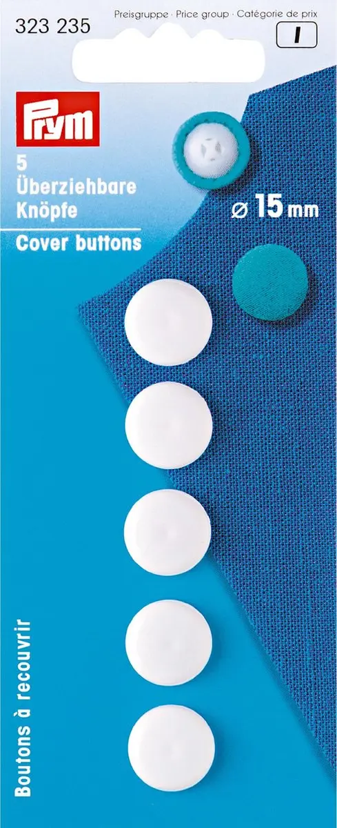 Prym Stofknopen 15mm Wit