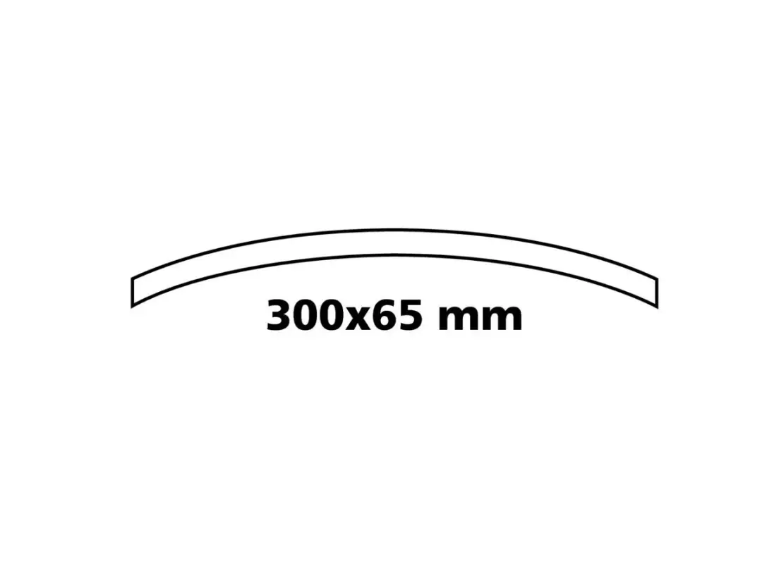 Lampa Convex 300 Groothoek Achteruitkijkspiegel 300x65mm - Zwart