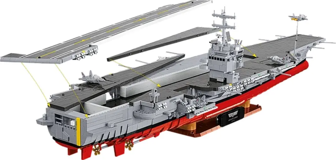 Cobi 5922 Aircraft Carrier CV-65 - 6130 Stuks - Blauw/Grijs