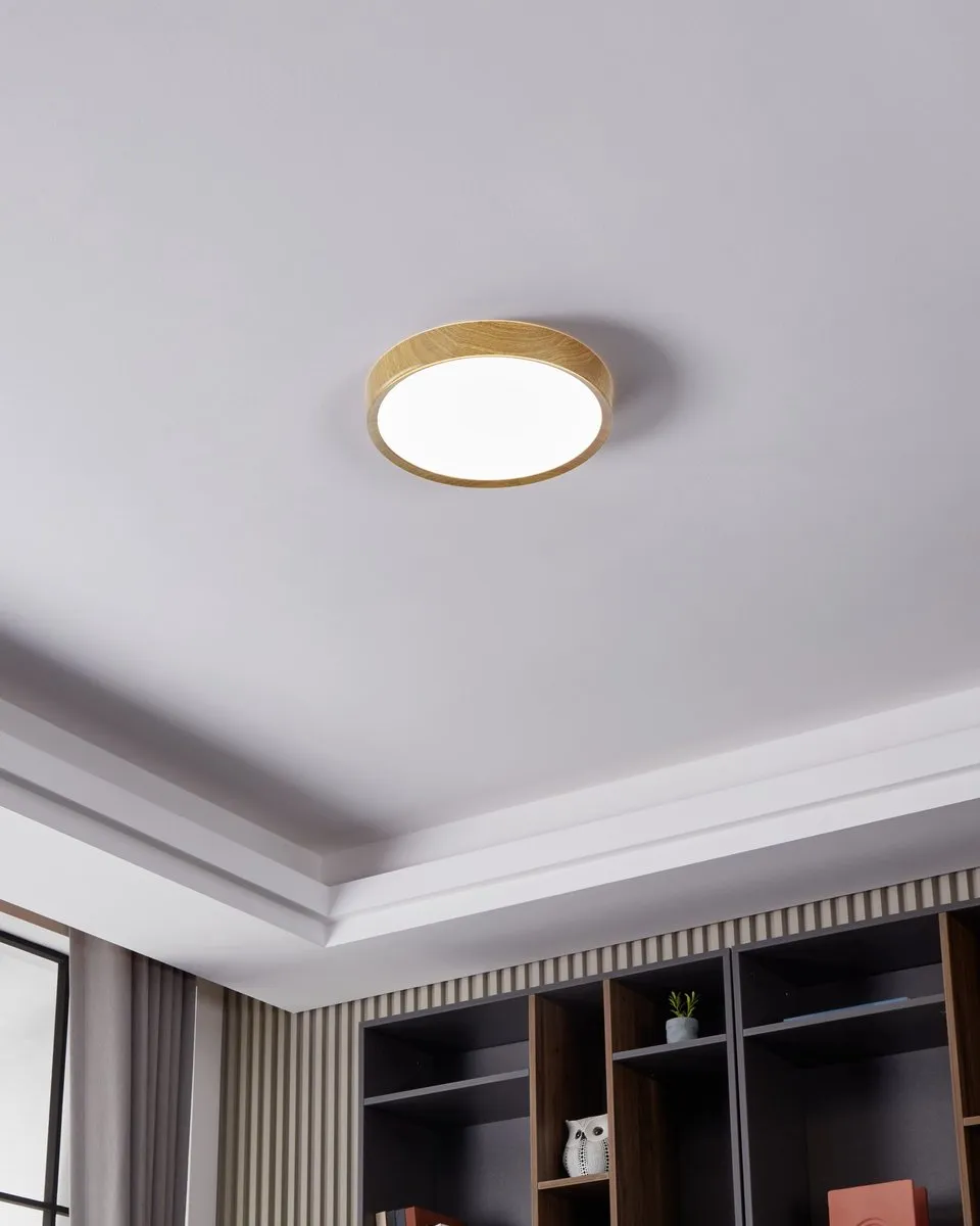 Eglo Musurita Plafondlamp LED - Ø34cm - Bruin