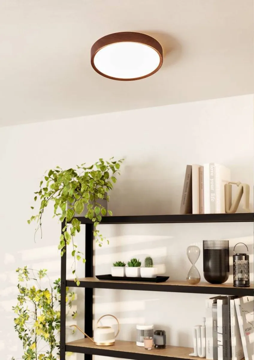 Eglo Musurita Plafondlamp LED - Ø34cm - Bruin - afbeelding 6 van 6