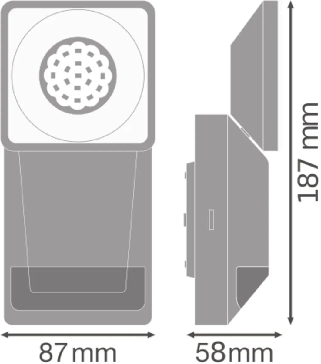 LEDVANCE ENDURA PRO SPOT SENSOR 8W - Muurarmatuur 4000K - IP55 - Dark grey