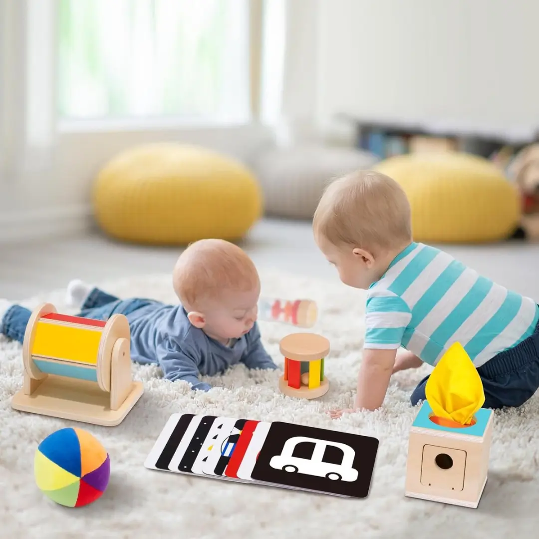 Tooky Toy Montessori Speelgoedbox 0-6 Maanden - 21-delig