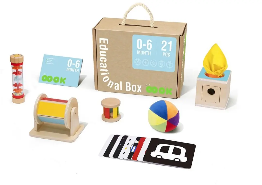 Tooky Toy Montessori Speelgoedbox 0-6 Maanden