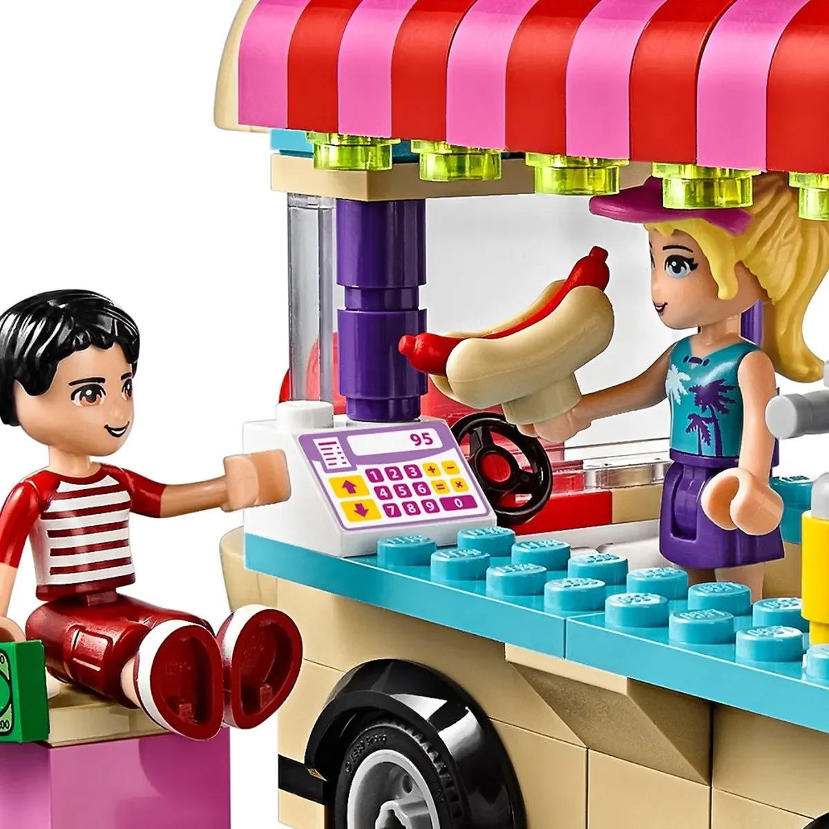 LEGO Friends Pretpark Hotdog-wagen 41129 - 243 Stukken - 2 Minifiguren