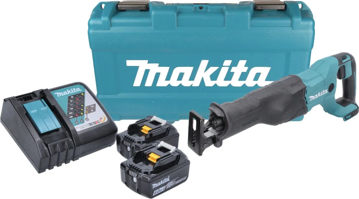 Makita DJR186RGK Reciprozaag 18V - 2x 6.0Ah + Lader + Koffer - afbeelding 2 van 5