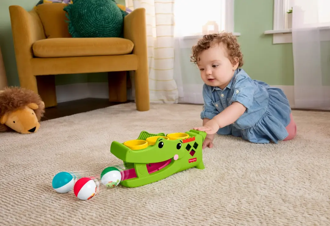 Fisher-Price Zit en Tik Rolligator JLB94 - 3 Ballen & Hamer - Meerkleurig - afbeelding 6 van 6