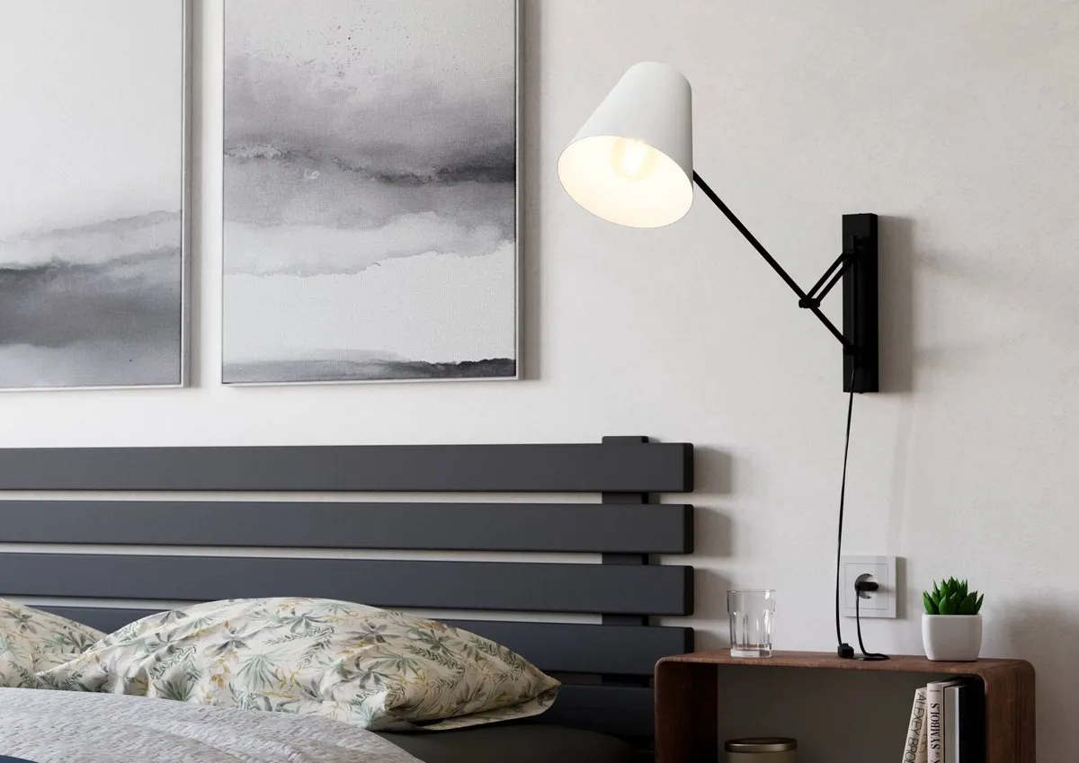 Eglo Forcadet Wandlamp E27 - 40,5 cm - Zwart/Grijs - afbeelding 6 van 6